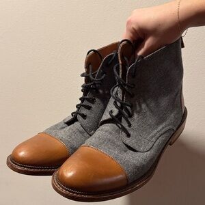 Taft Gray and Tan Men's Boots